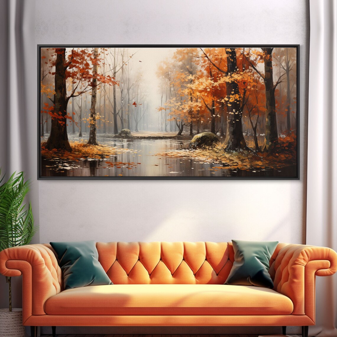 Fall Centerpiece Landscape Painting Art Print - Image 5