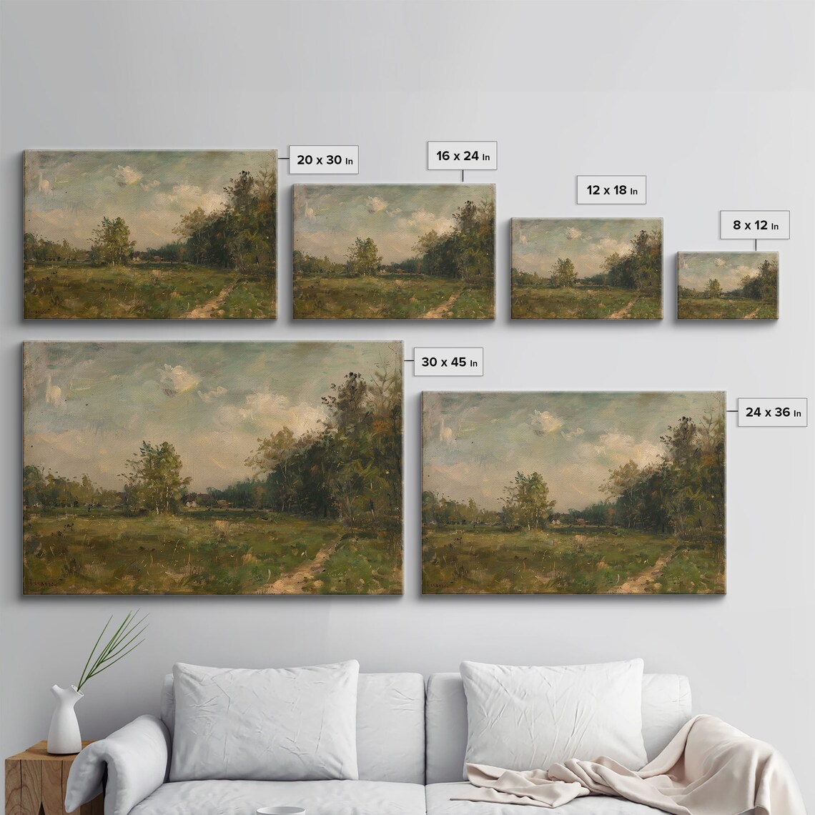 Slightly Scorched Vintage Landscape Art Print - Image 2