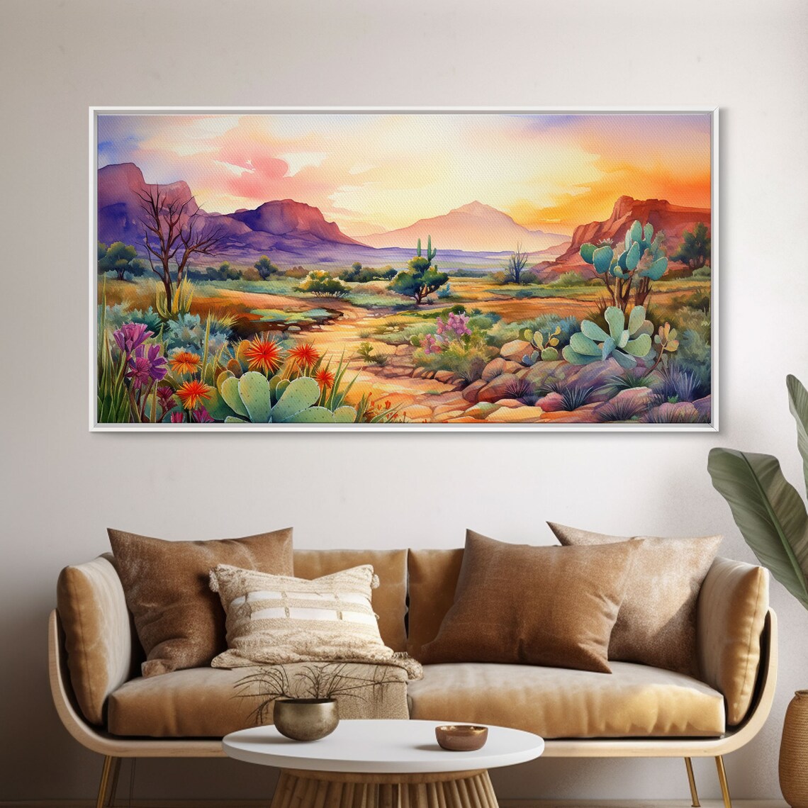 Southwestern Desert Landscape, Mid-Century Modern Art Print - Image 4