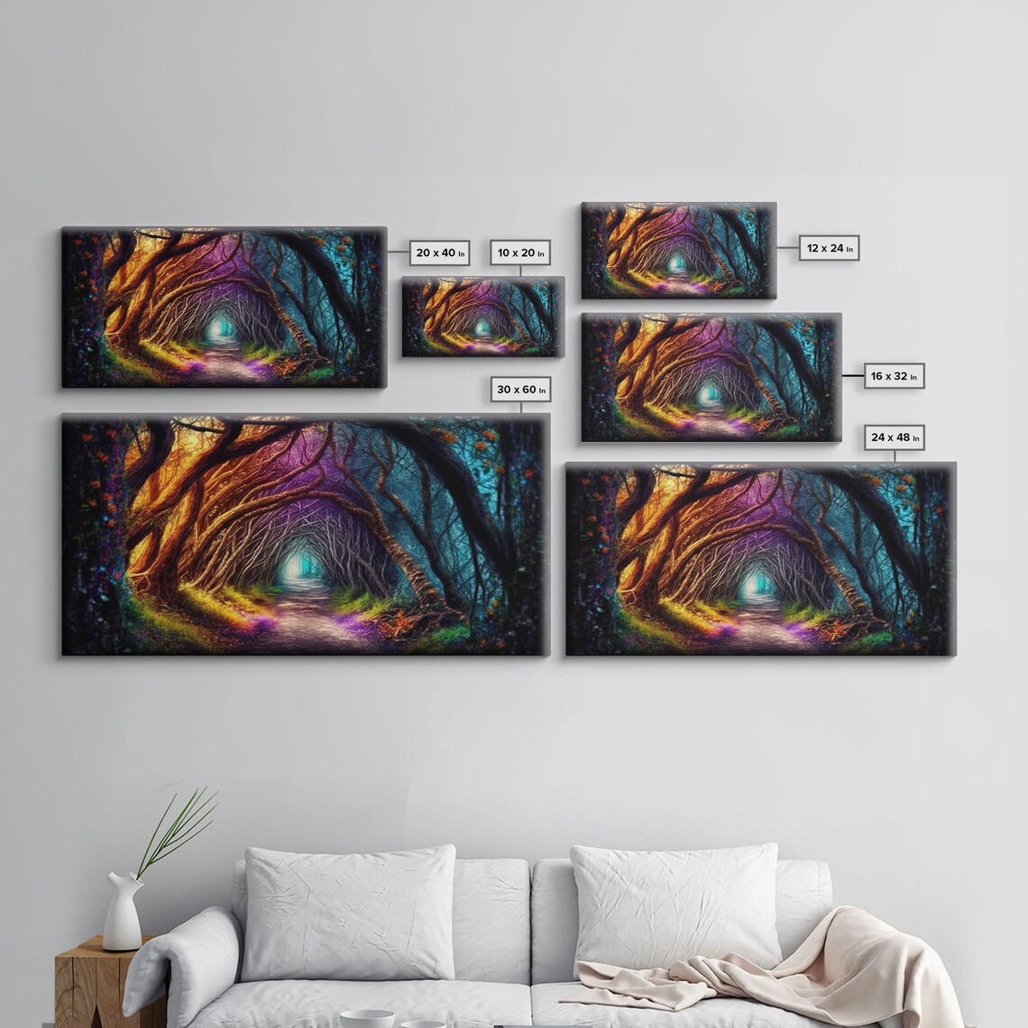 Secret Path Fantasy Forest Landscape Art Print - Image 2