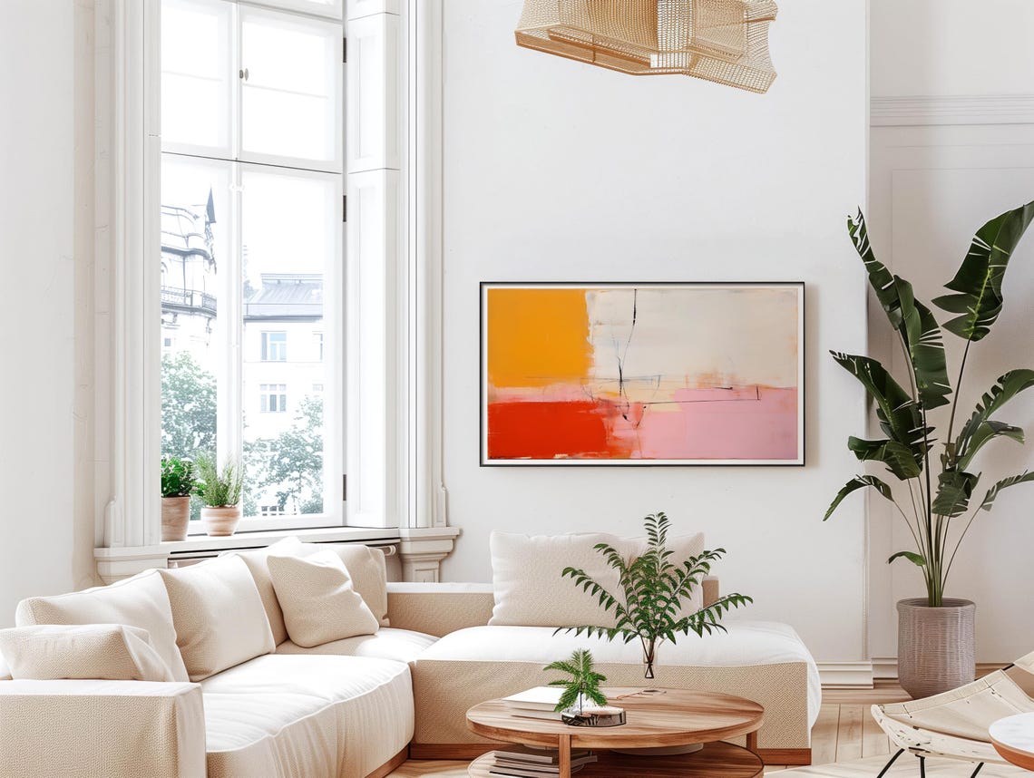 Abstract Frame Tv Art Art For Frame Tv Bright Abstract Oil Painting Bold Abstract Art 109 - Image 4