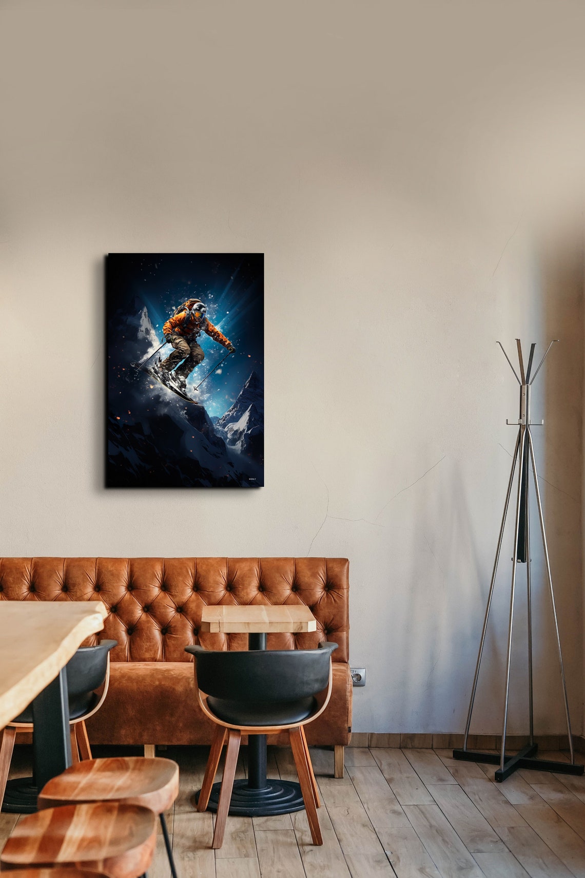 Skier Painting, Ski Gift Art Print - Image 6
