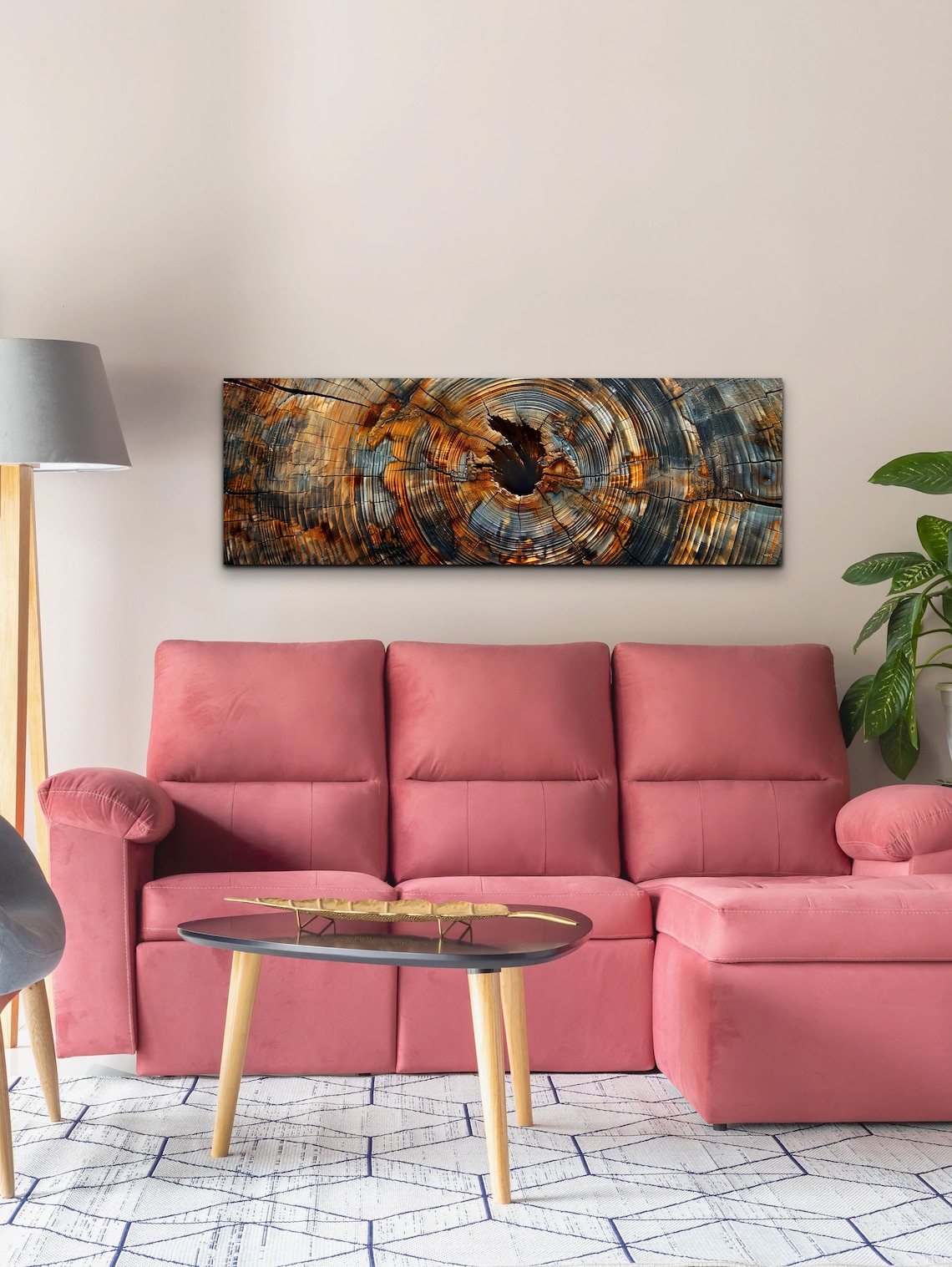 Abstract Tree Ring Art Print, Nordic Natural Art - Image 4