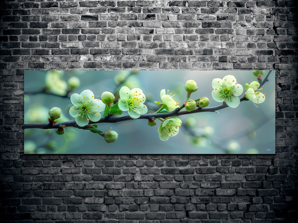 Green Plum Blossoms, Panoramic Nature Landscape - Image 7