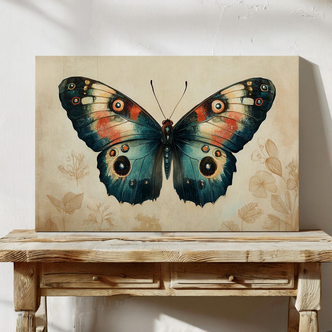Vibrant Butterfly Wall Art Nature Inspired Decor With Botanical Accents For Elegant Home Interiors