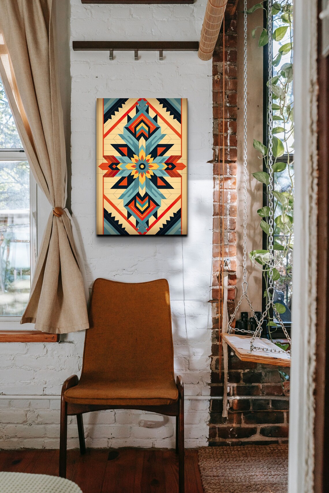 Southwestern Pattern Boho Art Print, Western Decor - Image 3