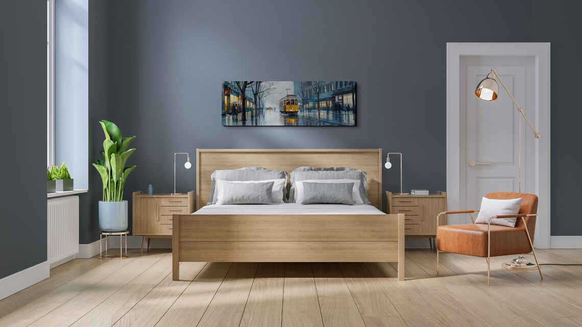 Kolkata Panoramic Wall Art Print, Oil Paint Style - Image 5