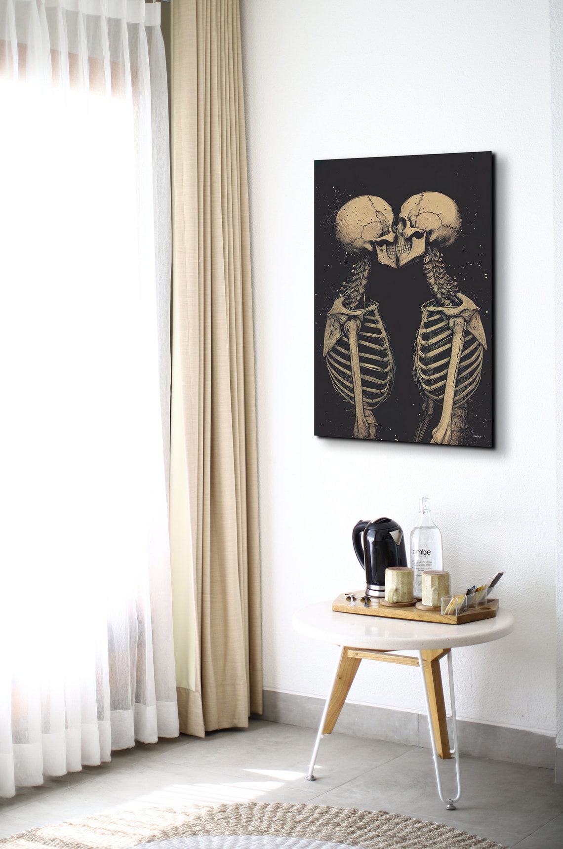 Romantic Skeleton Halloween Art Print - Image 6