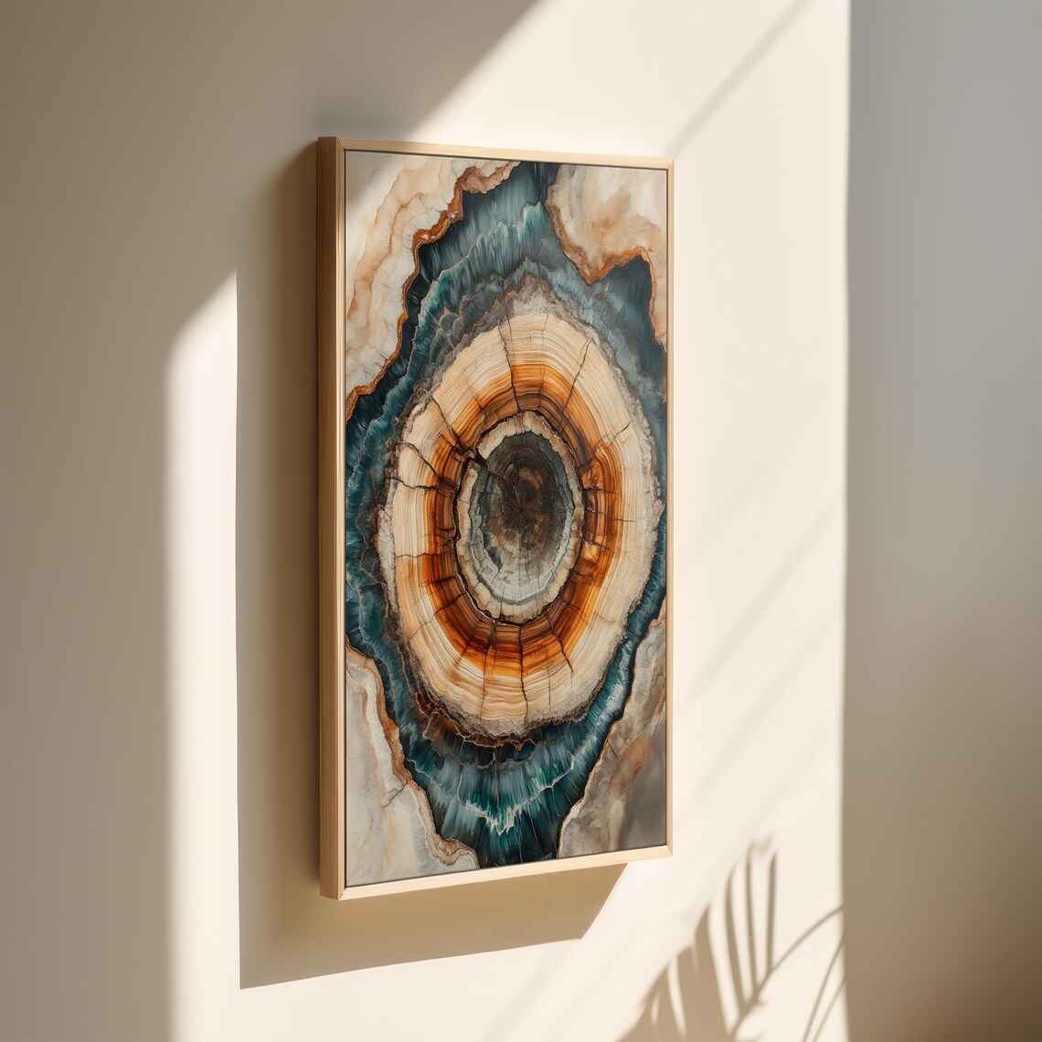 Petrified Wood Abstract Tree Ring Art Print - Image 2