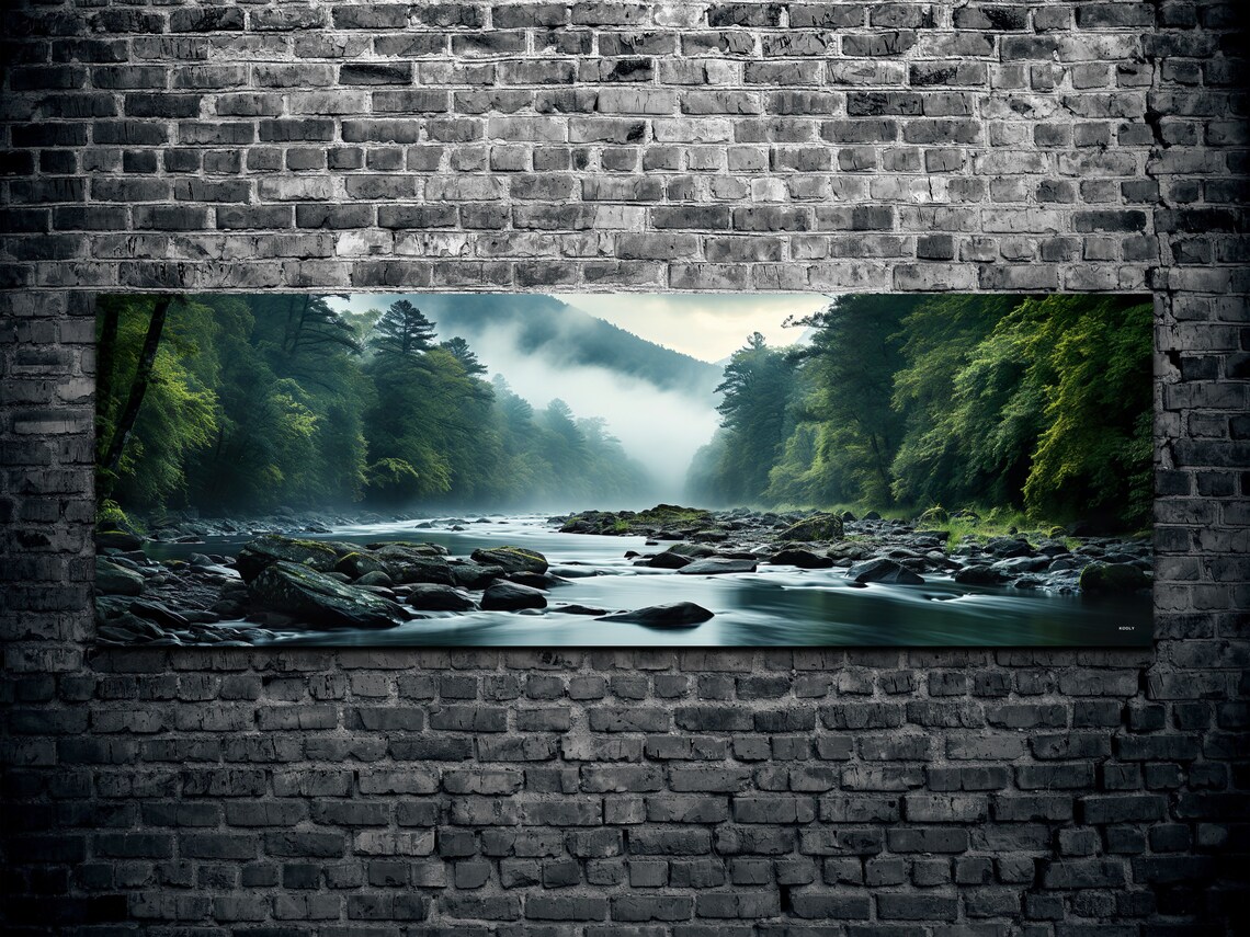 Great Smokey Mountains Sunset Landscape Art Print - Image 2