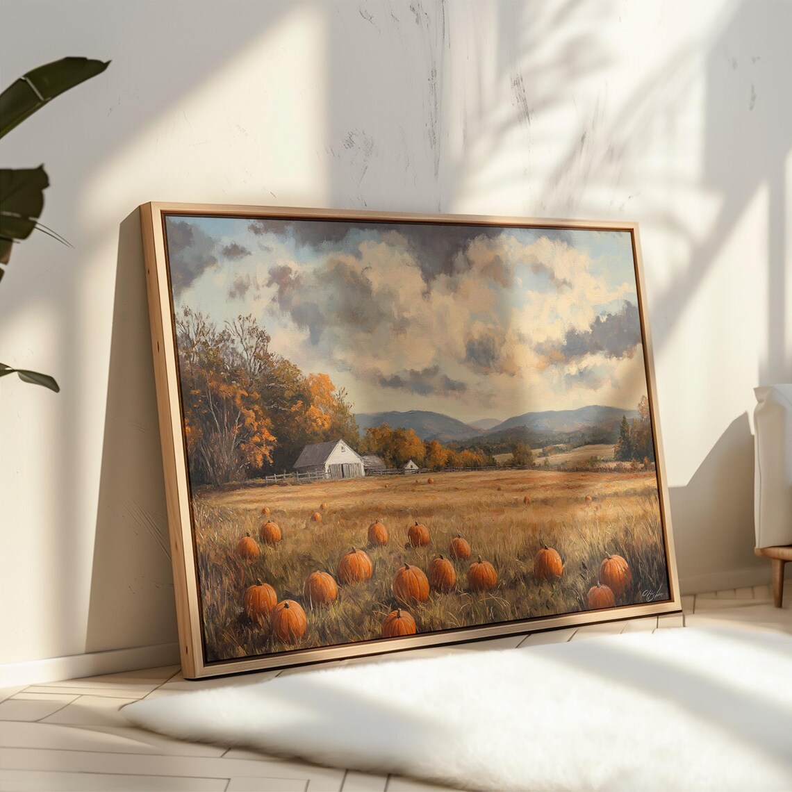 Rustic Pumpkin Patch Farm Art Print, Autumn Harvest - Image 5