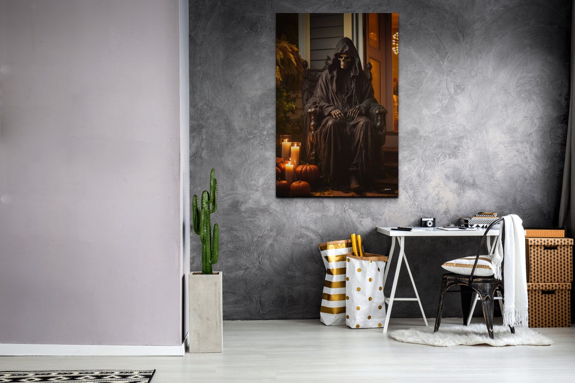 Grim Reaper Halloween Spooky Wall Art - Image 3