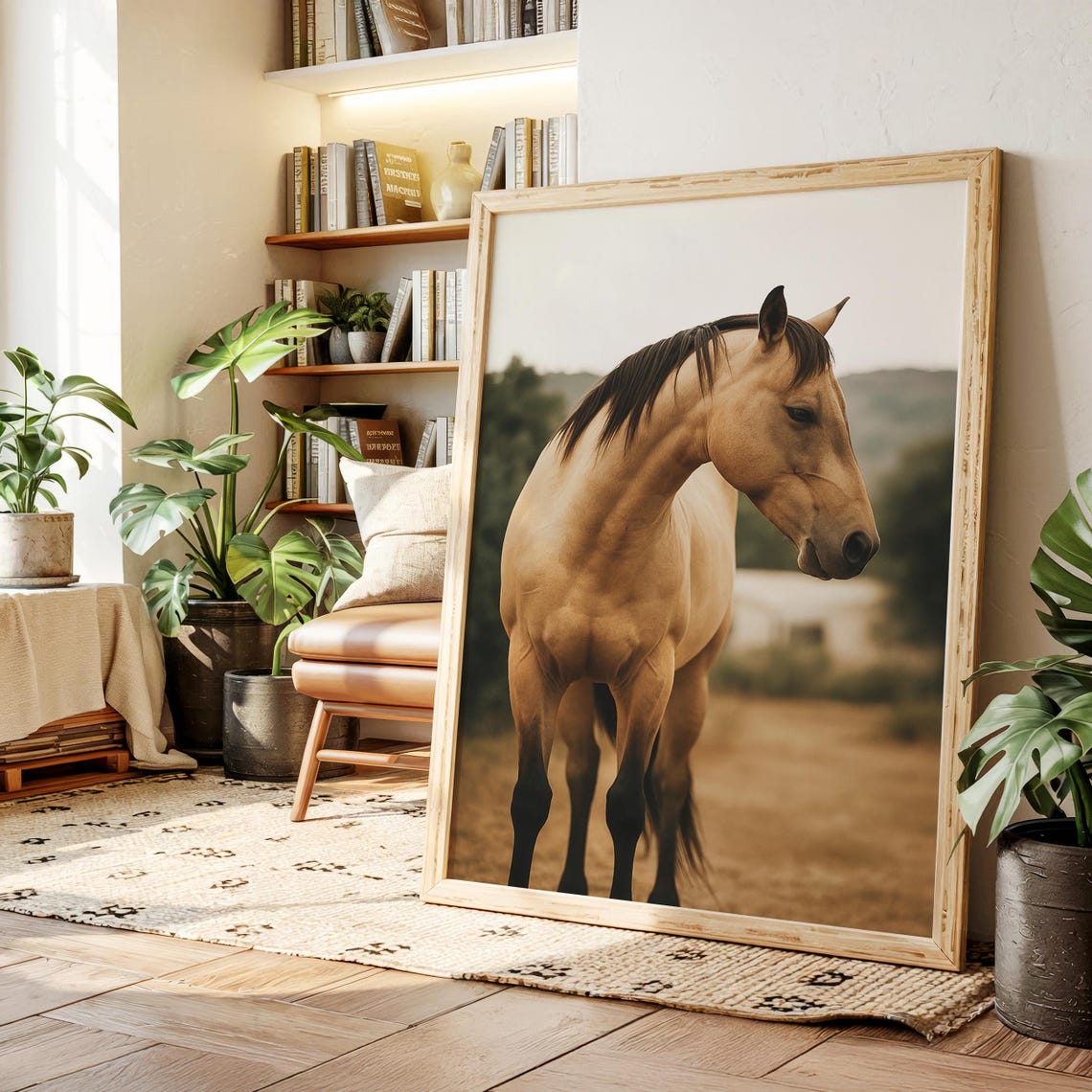 Buckskin Horse Western Rustic Farmhouse Art Print