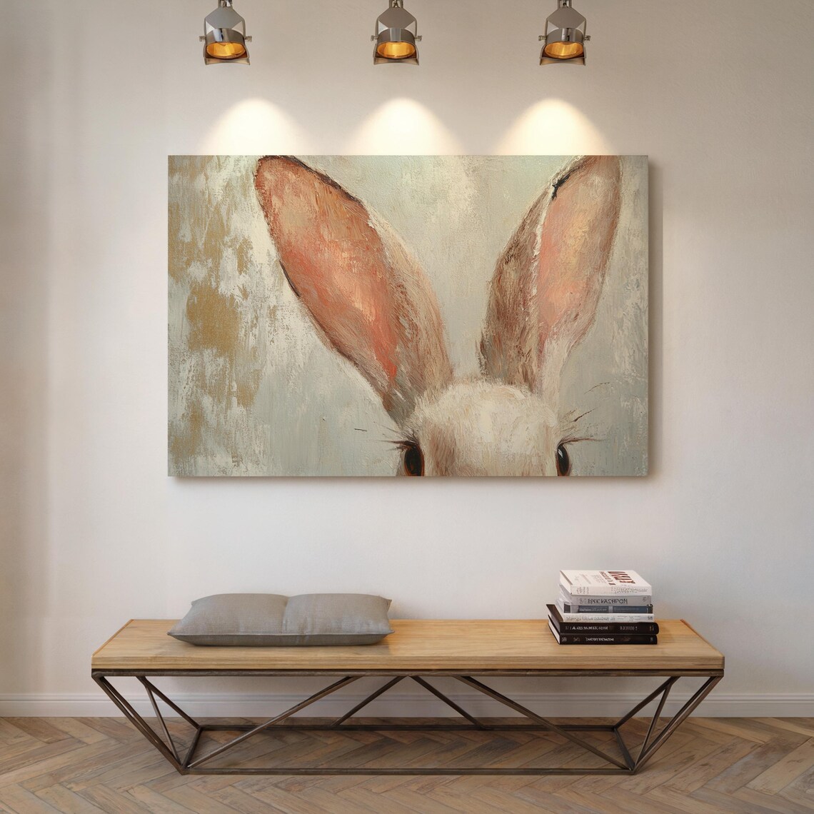 Rustic Bunny Close Up Wall Art, Farmhouse Easter Decor - Image 6