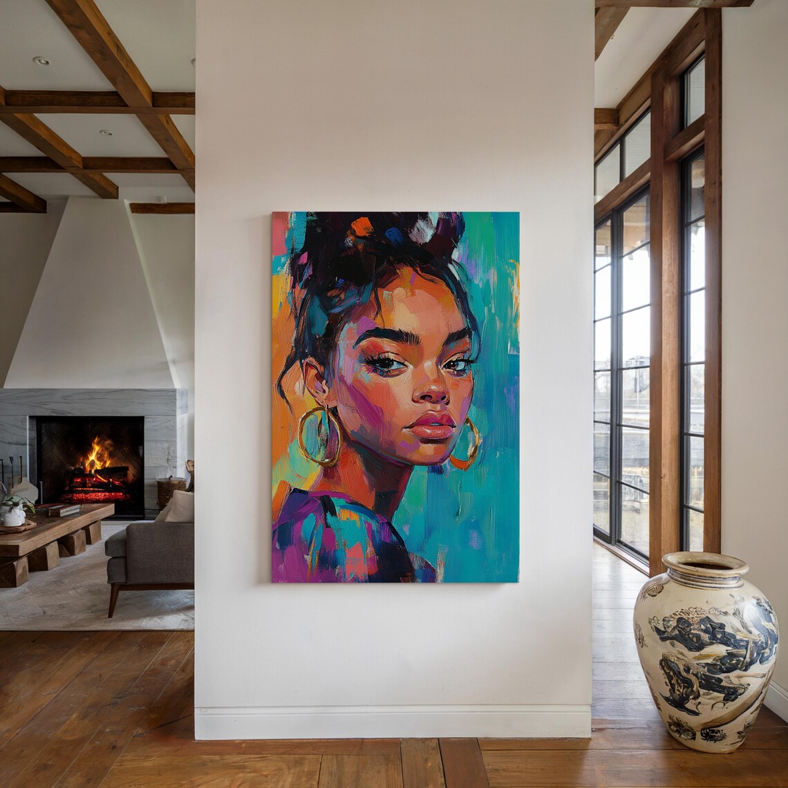 Abstract Portrait Of A Bold Woman, Contemporary Art Print - Image 5