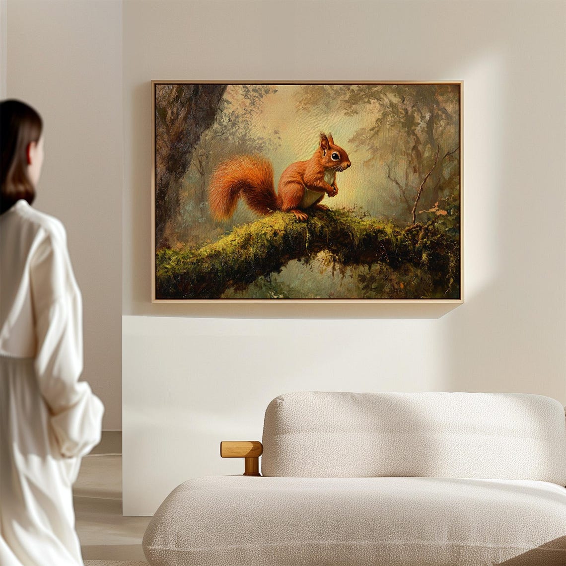 Cheerful Red Squirrel Perched In Golden Forest Clearing Poster - Image 7