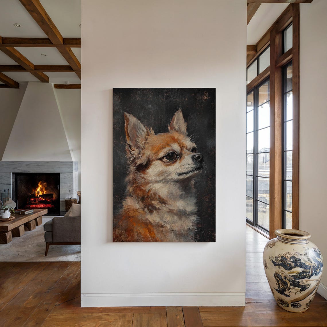 Chihuahua Dog Portrait Vintage Oil Painting Style Decor Poster - Image 5