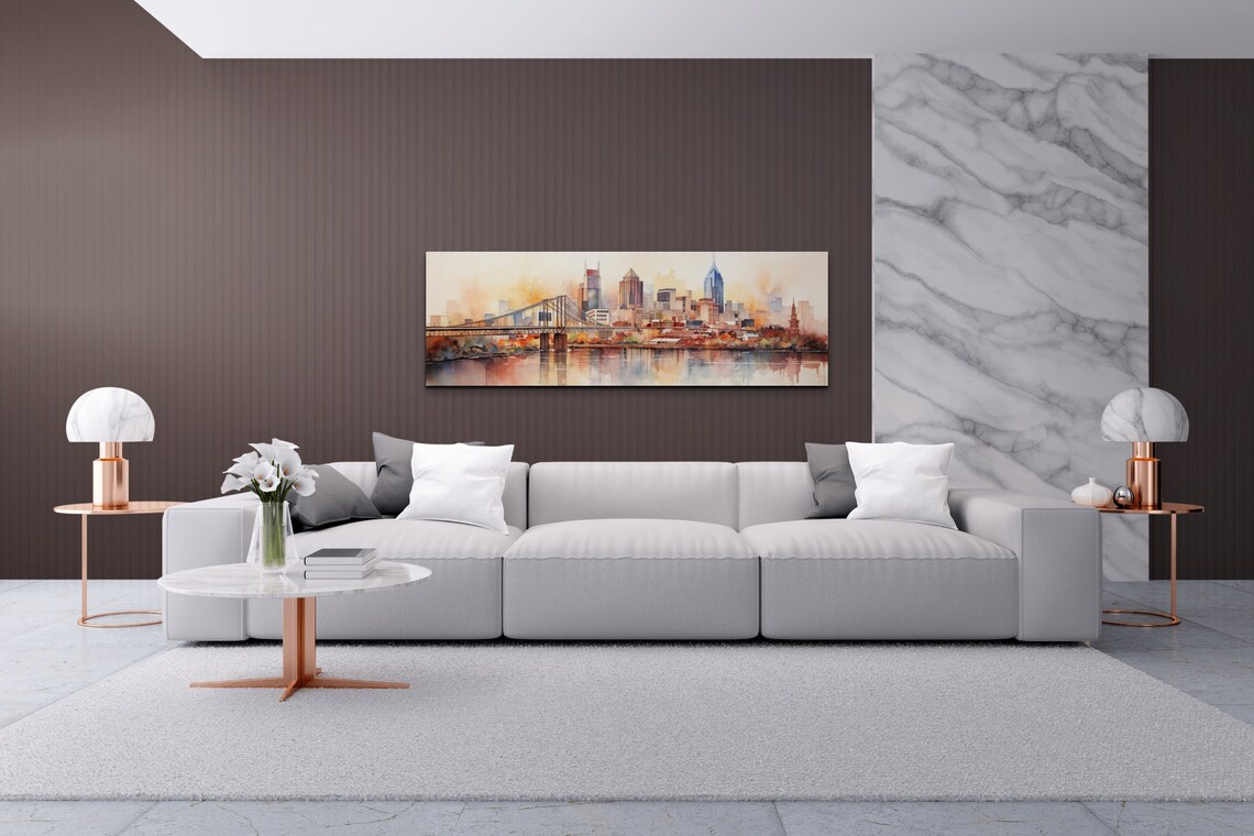 Nashville Skyline Panoramic Poster Print - Image 4