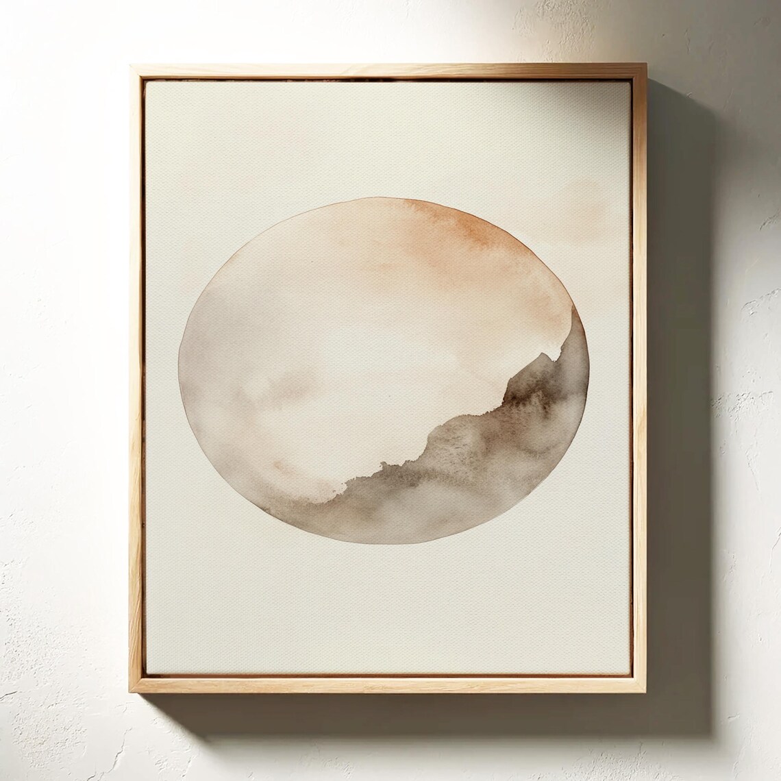 Abstract Watercolor Moon, Minimalist Celestial Art - Image 3