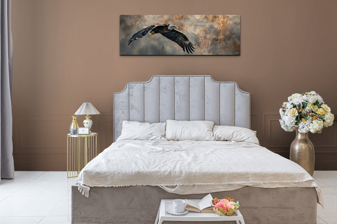 Flying Eagle Art Print, Animal Bird Wall Decor - Image 3