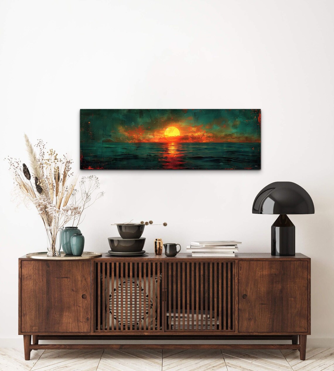 Panoramic Mid-Century Modern Sunset Art Print - Image 5