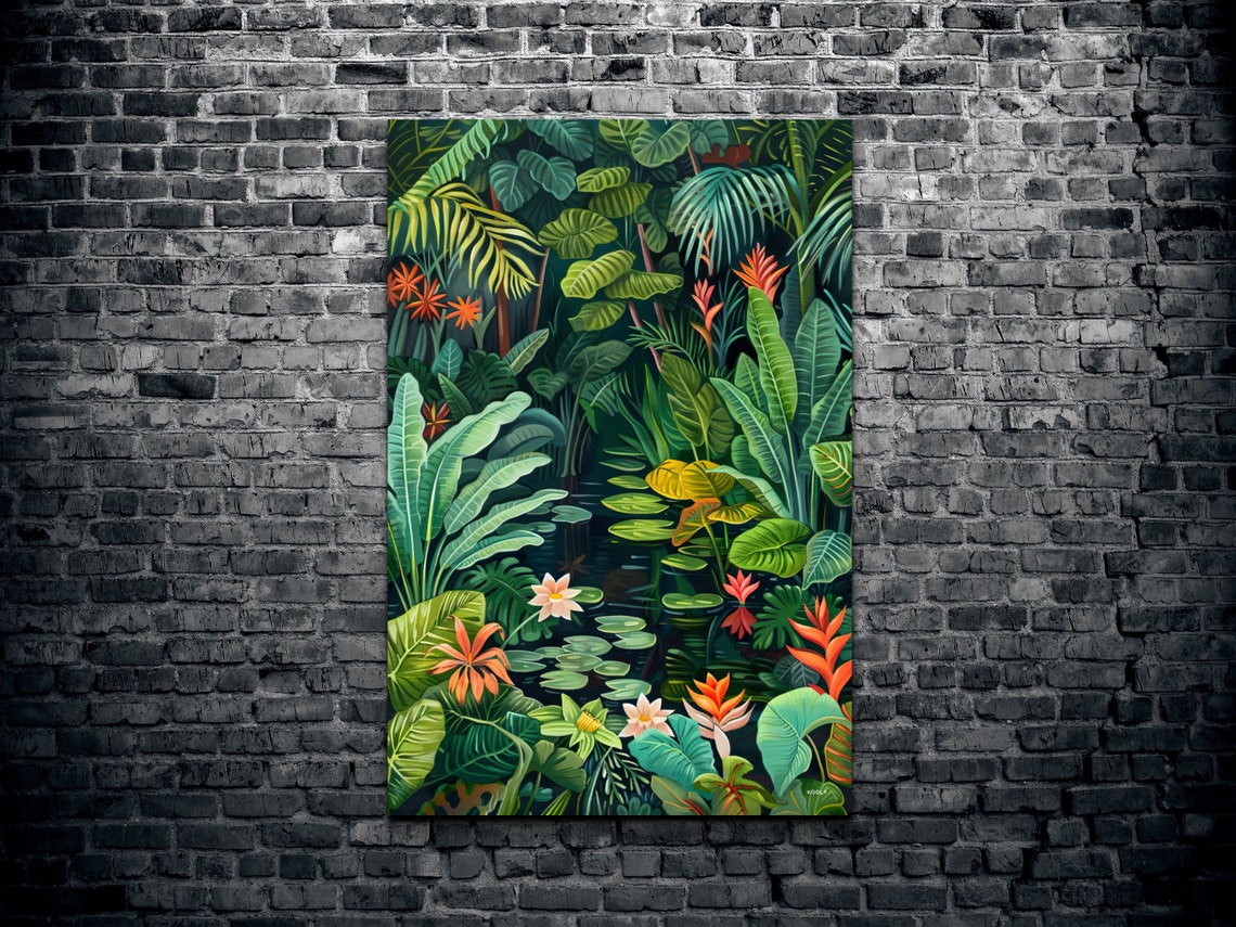 Tropical Jungle Abstract Art Print - Image 2