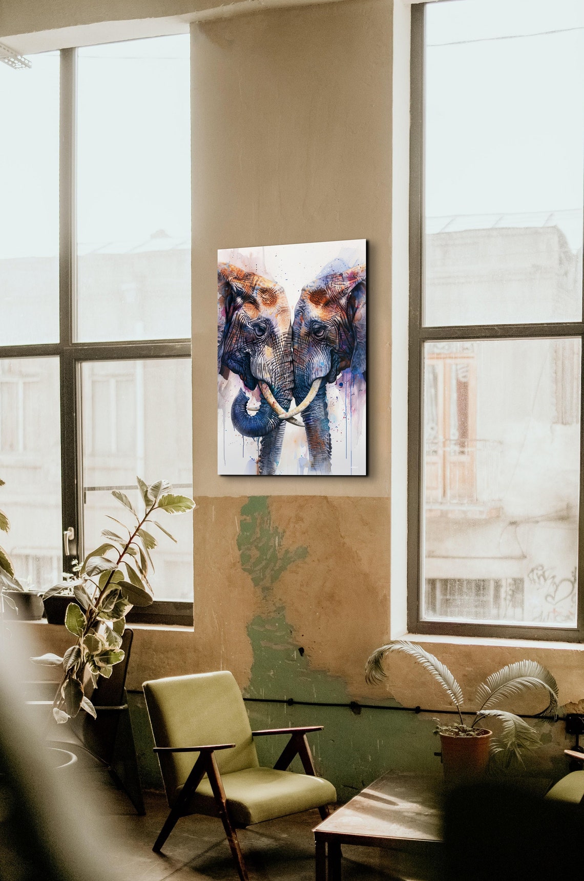Watercolor Elephants Wall Art Print - Image 6