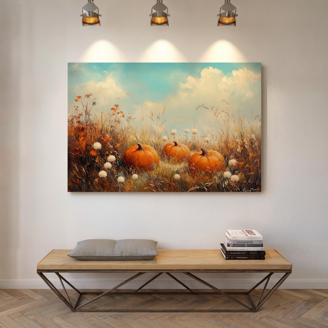 Golden Autumn Mountain Range, Rustic Fall Landscape - Image 5