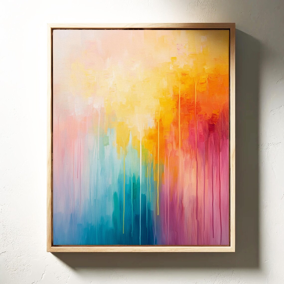 Colorful Abstract Drip Painting, Modern Wall Art - Image 4