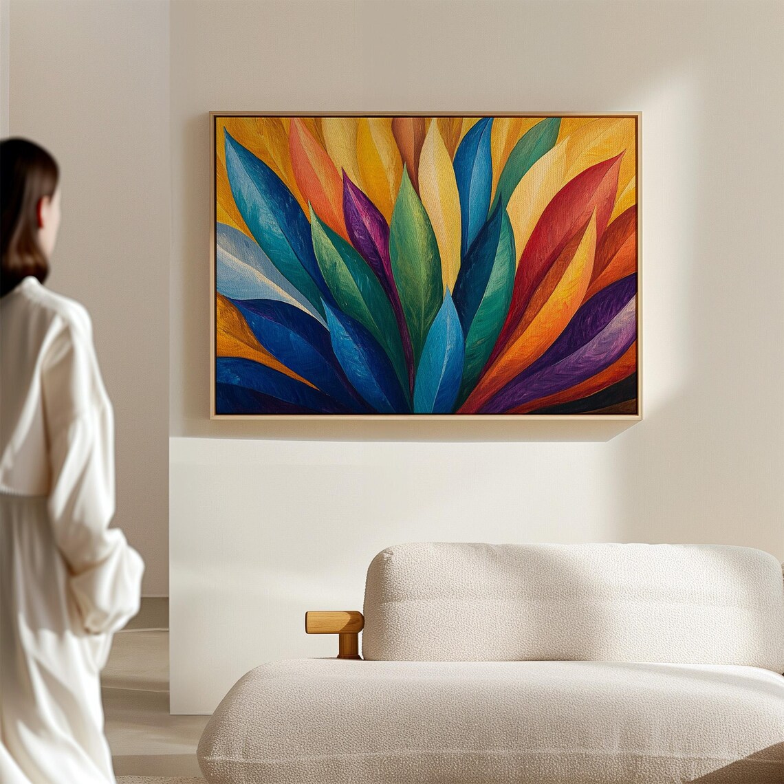 Abstract Leaves Art Print, Modern Boho Style - Image 7
