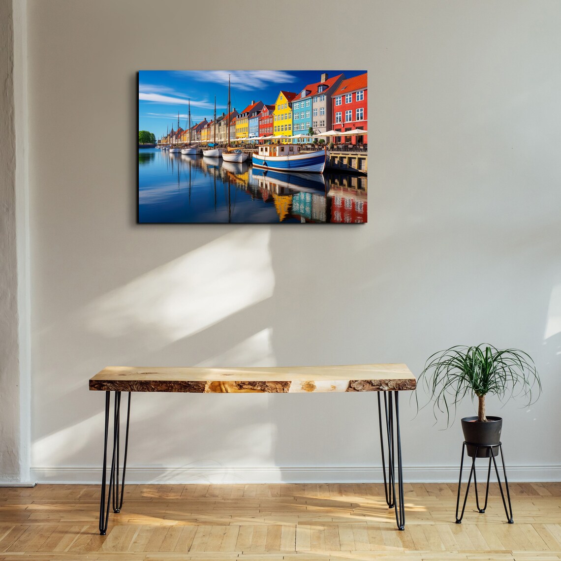 Colorful Nyhavn Harbor Waterfront in Copenhagen with Boats Poster - Image 3