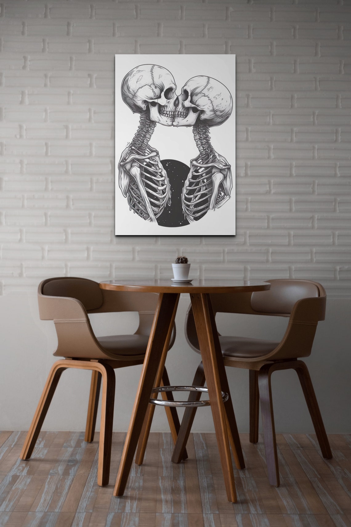 Romantic Skeleton Halloween Art Print - Image 7