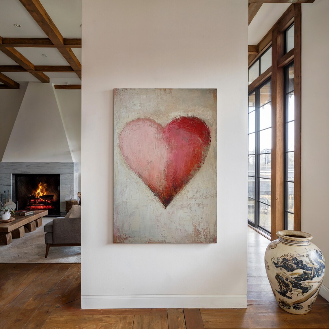 Abstract Heart Art Print, Romantic Minimalist Love - Image 5