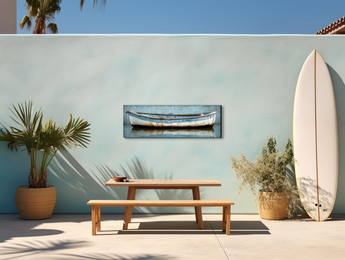 Weathered Wooden Ship Panoramic Art Print - Image 3