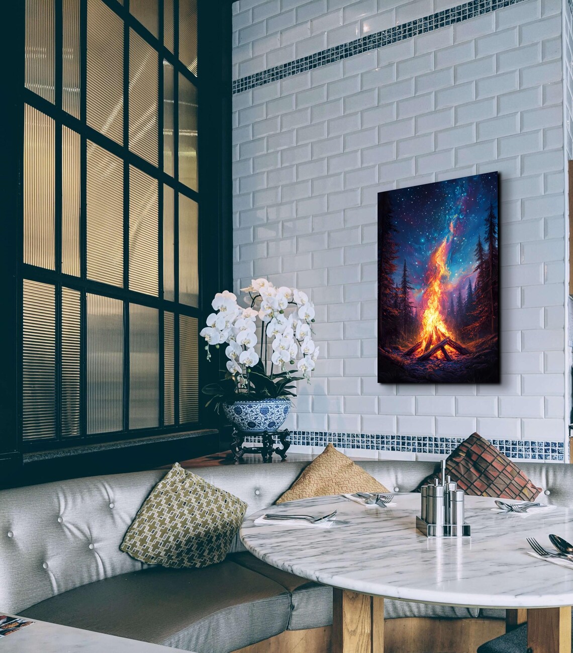 The Original Campfire Art Print, Autumn Season - Image 5