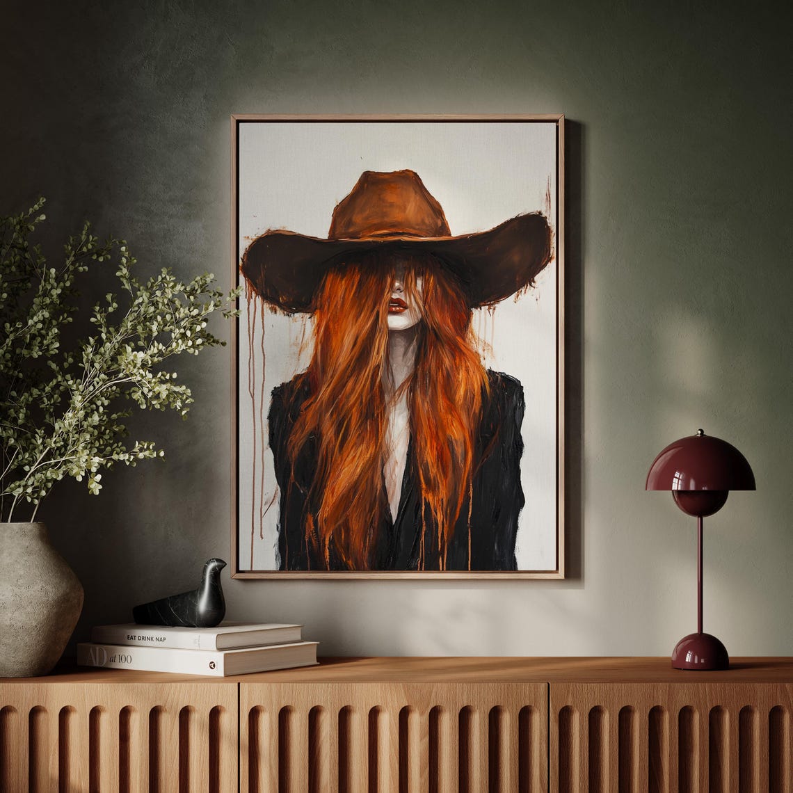 Cowgirl Wall Art, Western Boho Portrait - Image 5