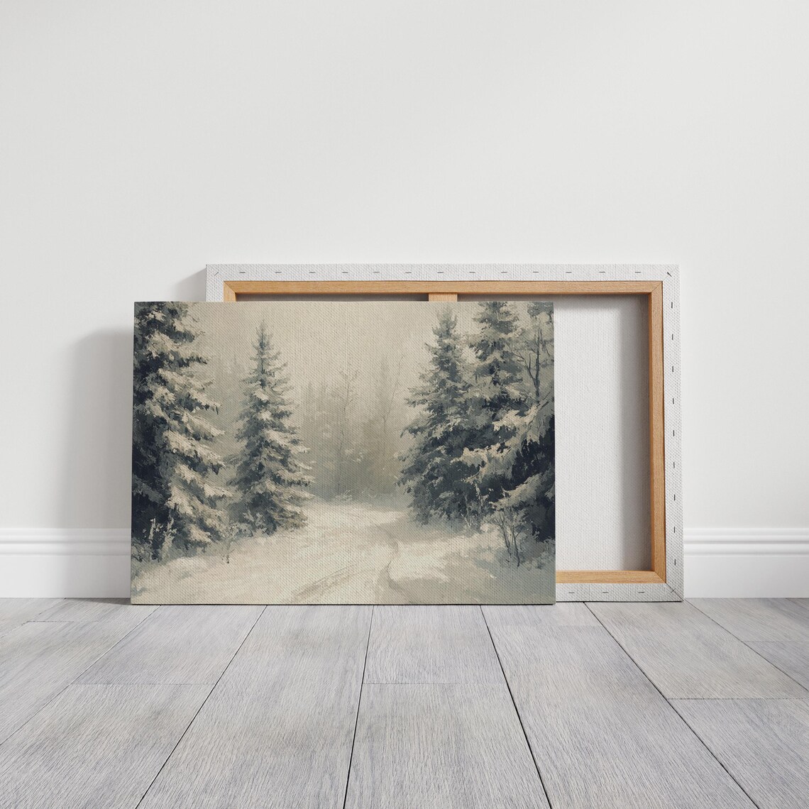 Snowy Forest Serene Winter Wonderland Art Print - Image 3