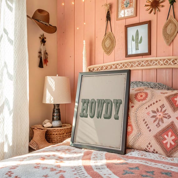 Rustic Western Howdy Print