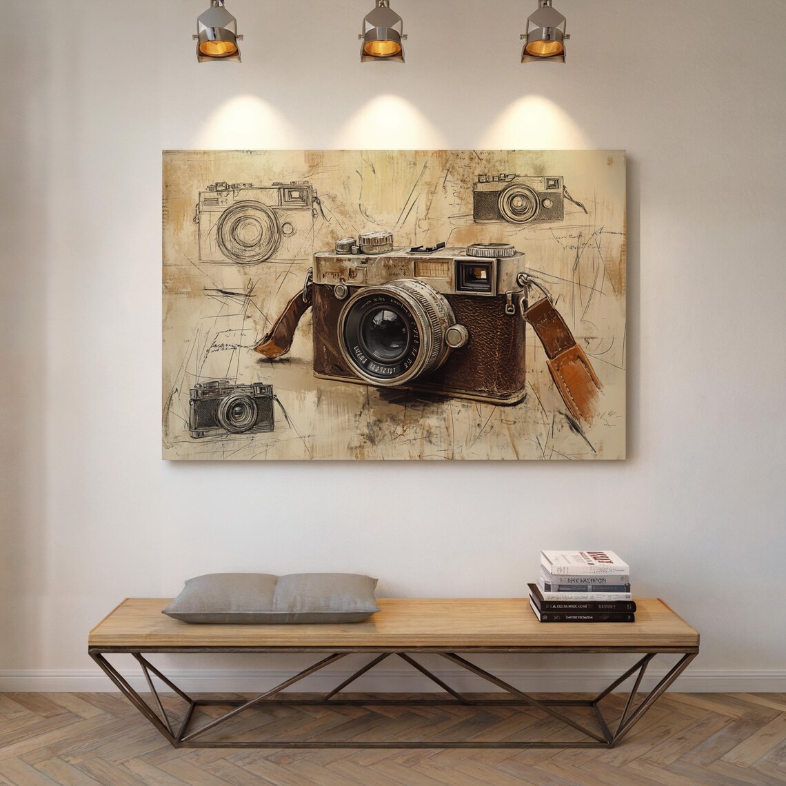 Vintage Camera Sketch Art Print, Retro Decor - Image 6