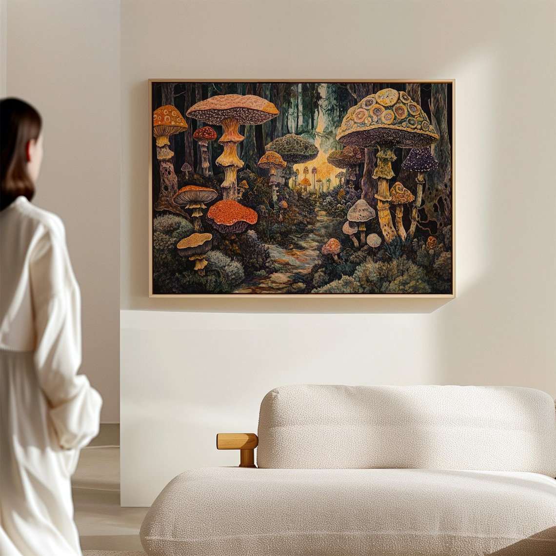 Whimsical Mushroom Forest Art Print, Fantasy Fungi - Image 4