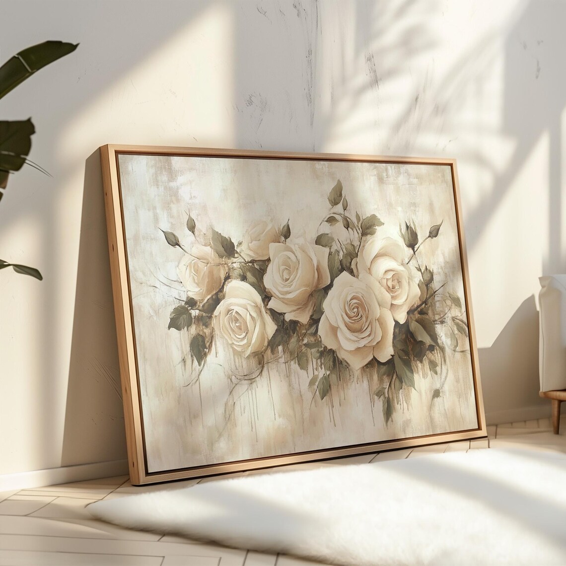 Ivory Rose Art Print, Elegant Floral Decor - Image 5