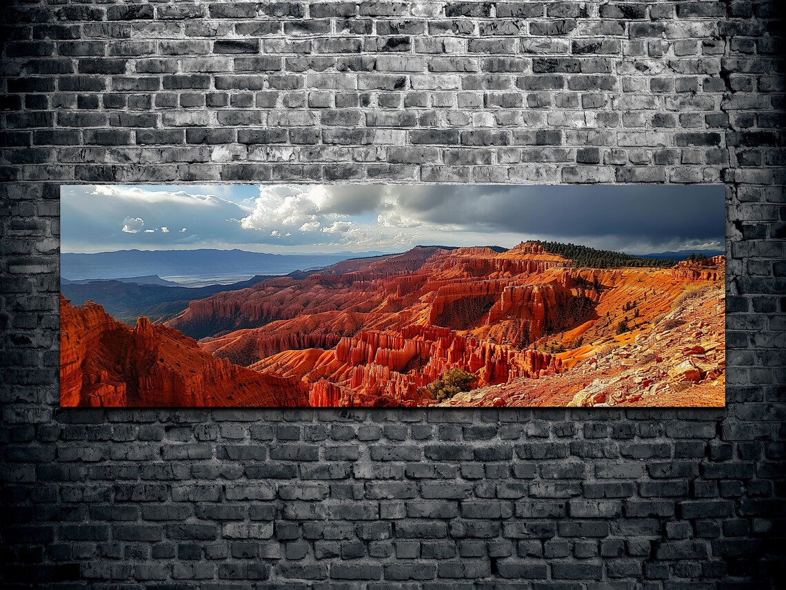Cloudy Sky Cedar Breaks Utah, Western Landscape - Image 2