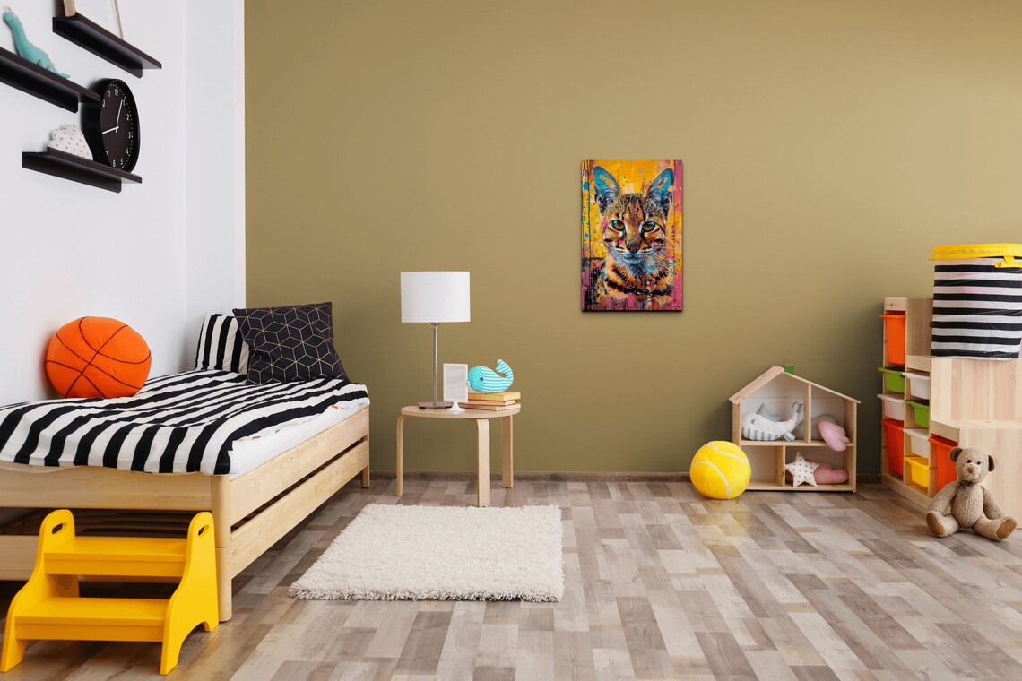 Cat Portrait Pop Art Paint Splatter Colorful Modern Pet Poster - Image 6