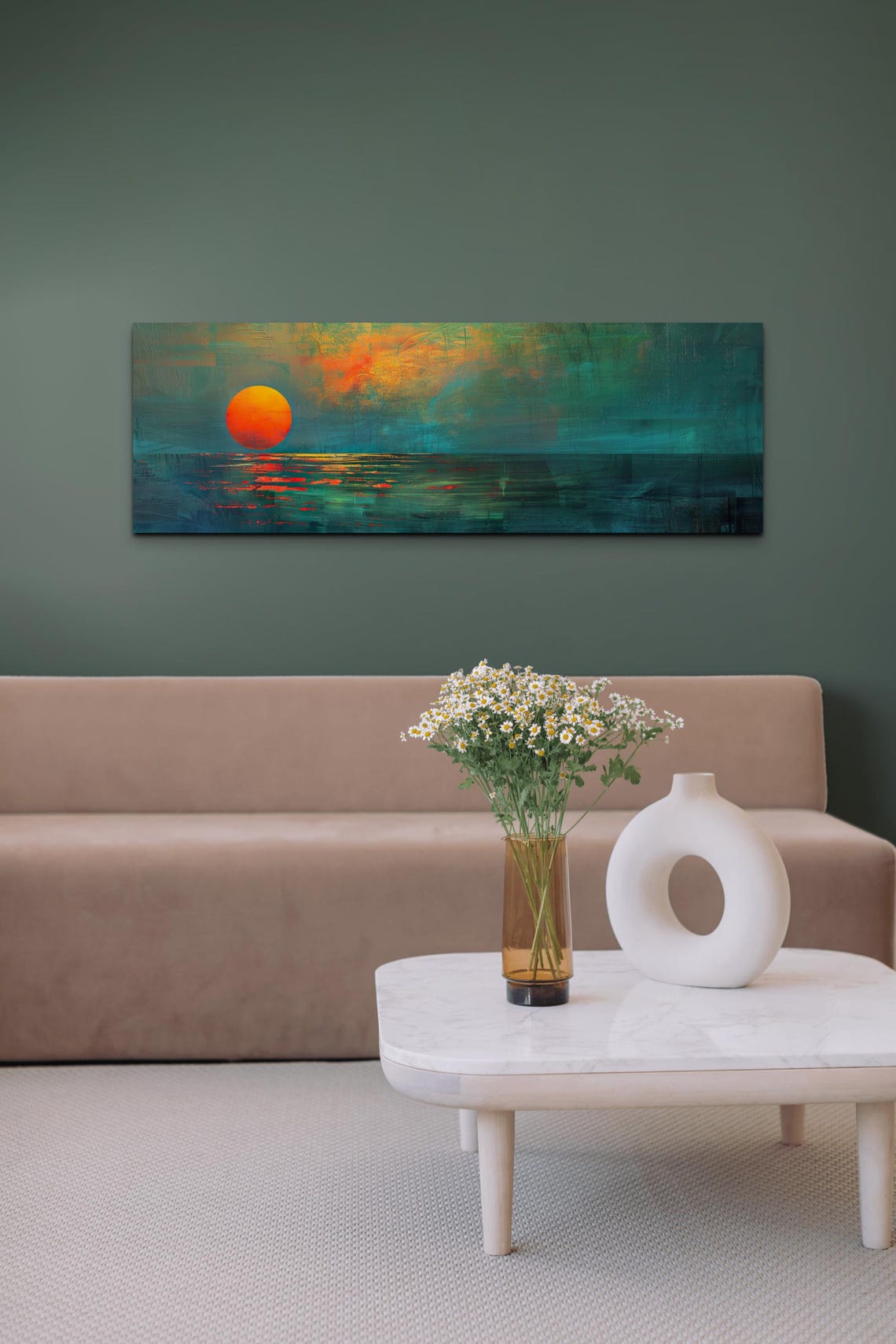 Emerald Sunset Sky Art Print