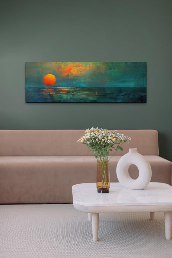 Emerald Sunset Sky Art Print