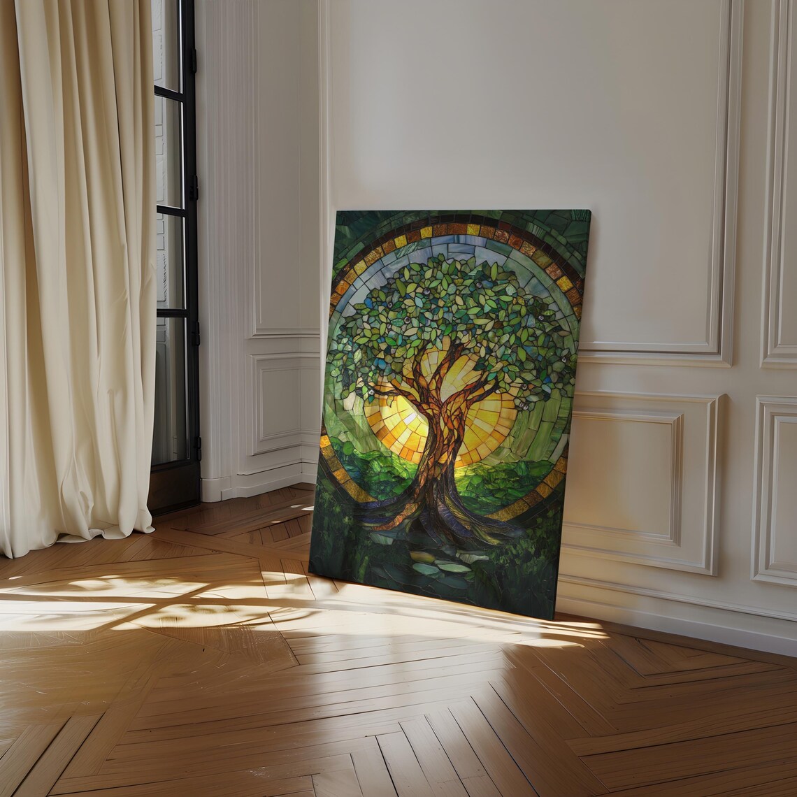 Tree Of Life Stained Glass Art Print, Nature Inspired - Image 4
