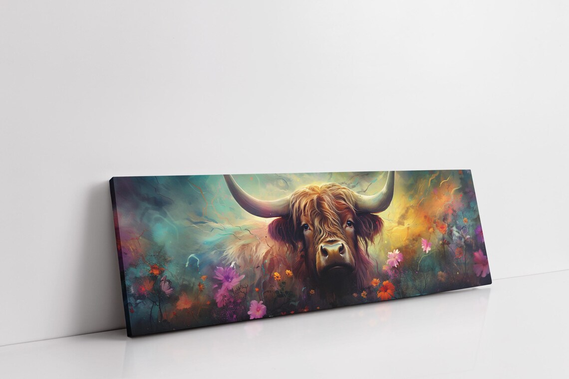 Highland Cow Panoramic Art Print, Farmhouse Decor - Image 7