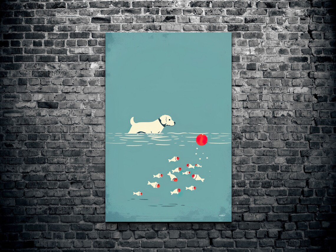 Golden Retriever Minimalist Dog Art Print - Image 2