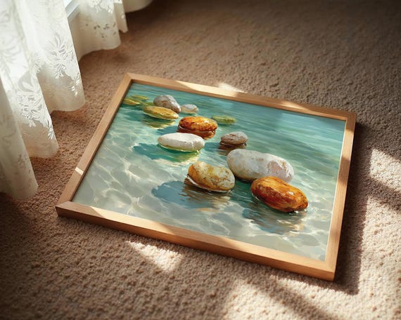 Sunlit Stones In Crystal Water