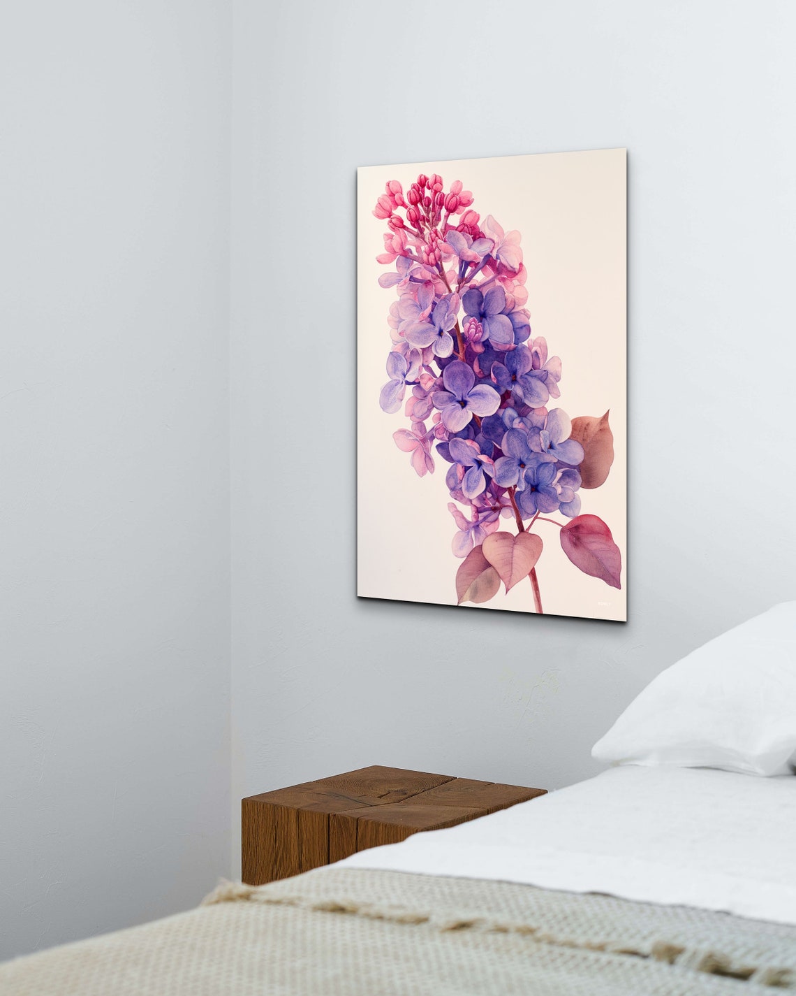 Watercolor Lilac Blossoms Pink Purple Spring Floral Botanical Print - Image 5